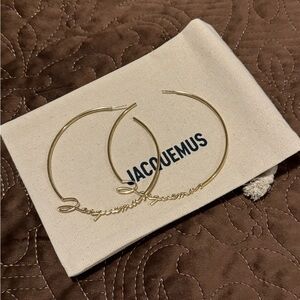 Jacquemus Signature Gold Hoop Earrings